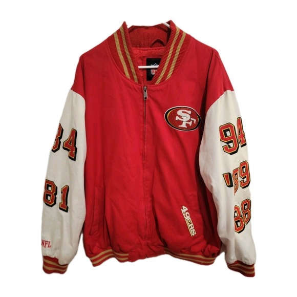 SF 49ers Super Bowl Champions Jacket XXL G-III NFL Varsity Bomber Embroidered